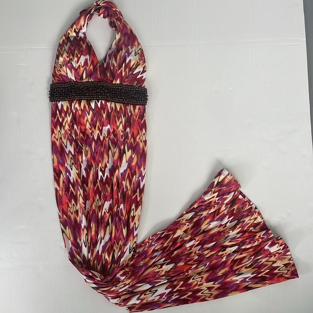 Sequin Hearts Red and Pink Halter Sundress